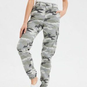 AE super high waisted cargo camo jogger pant